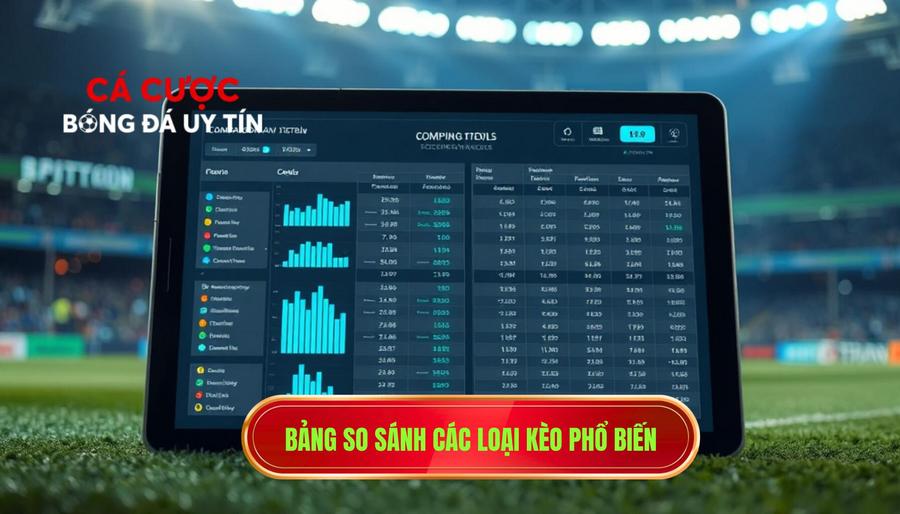 Bảng so sánh các loại kèo phổ biến khi soi kèo ngon
